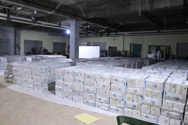 Ribuan galon zam-zam untuk jemaah haji Embarkasi Banjarmasin sudah tiba. Foto: Humas Kemenag Kalsel
